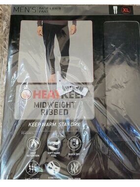 NEW HEATKEEP BASELAYER PANTS TIGHTS MENS XL FULL LENGTH TIGHTS STAY WARM
